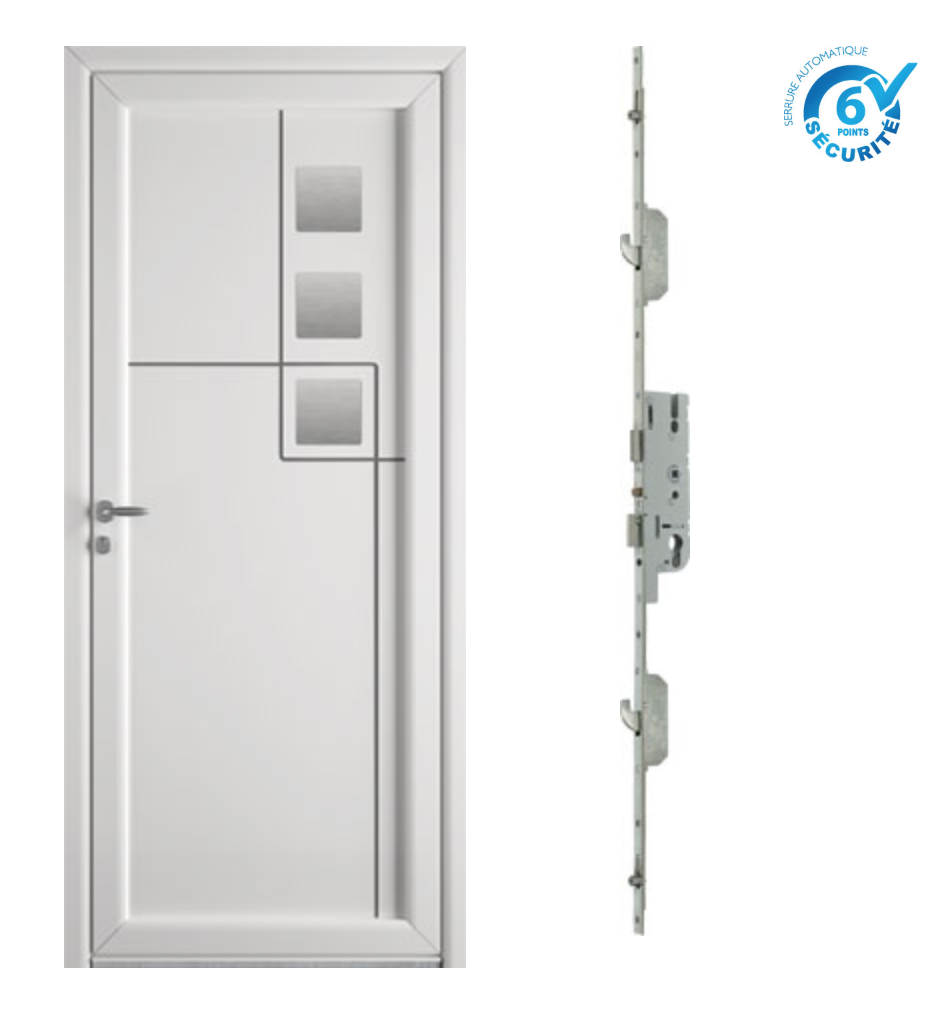 Portes d'entrée PVC serrure 6points - Portes d'entrée PVC